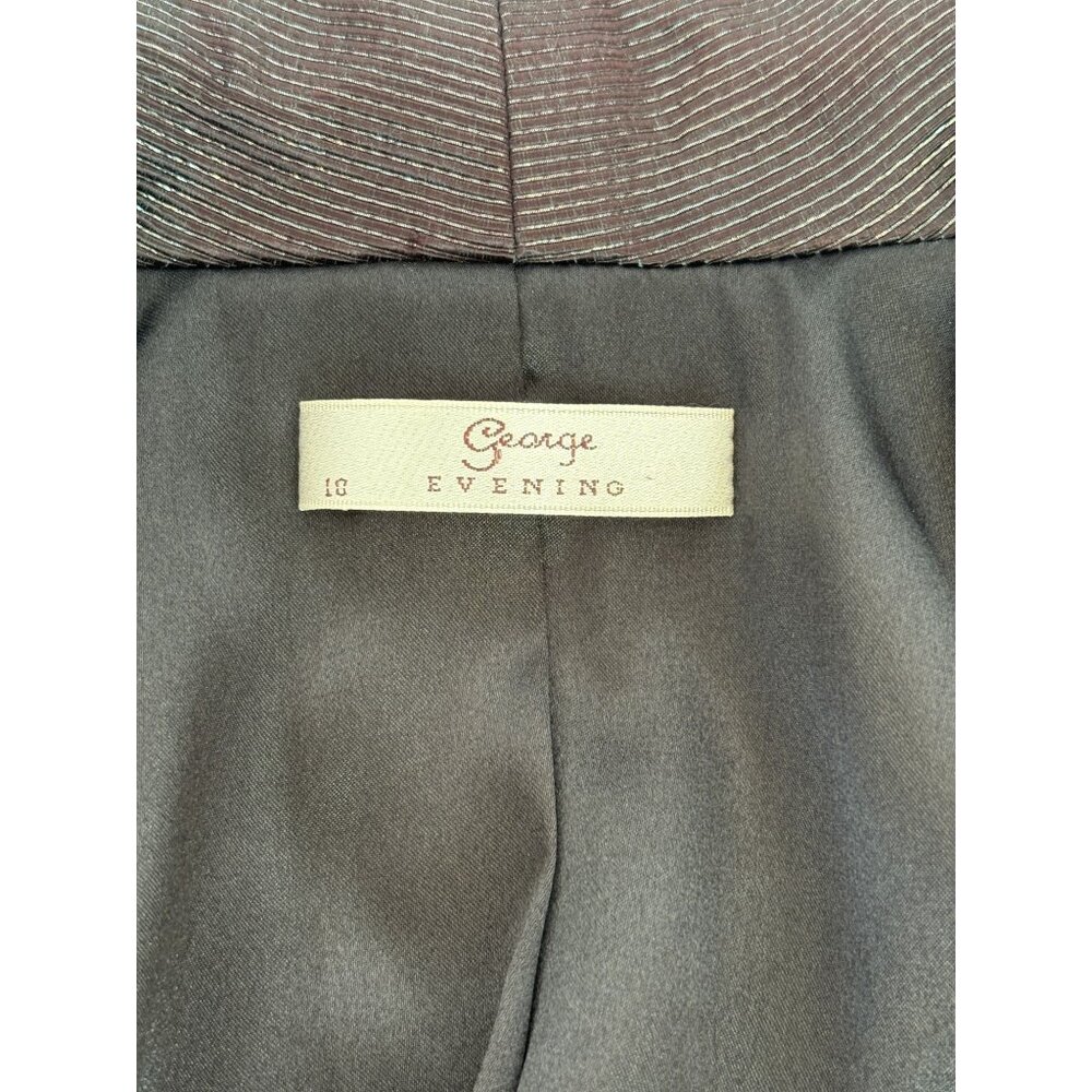George Evening Belted Black Jacket, Women's Sz 10 - Picture 3 of 7